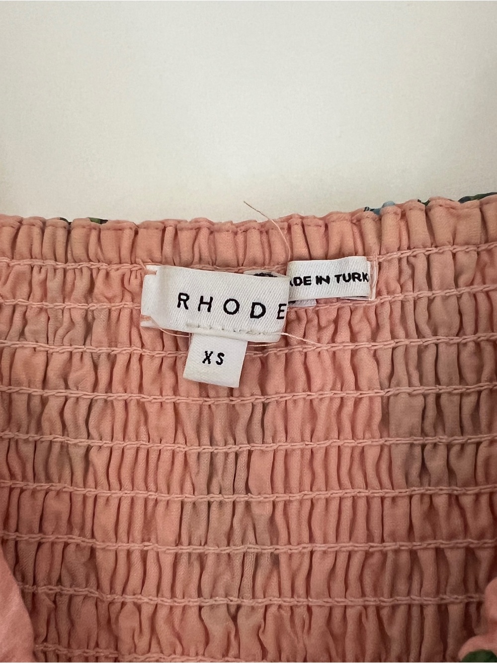 RHODE Pink and Green Floral Midi Dress - Picture 4 of 4